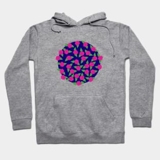 Sketchy Roses - Pink on Navy Hoodie